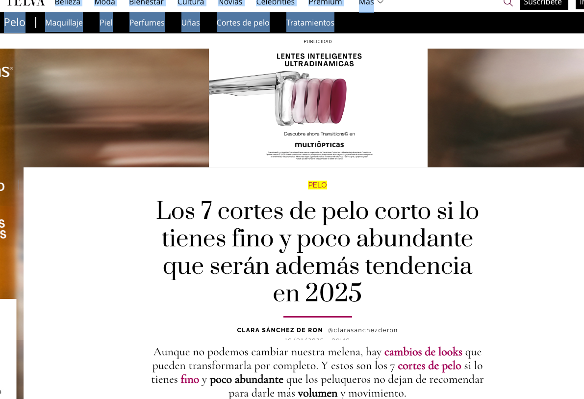 Los 7 cortes de pelo corto si lo tienes fino y poco abundante que serán además tendencia en 2025
