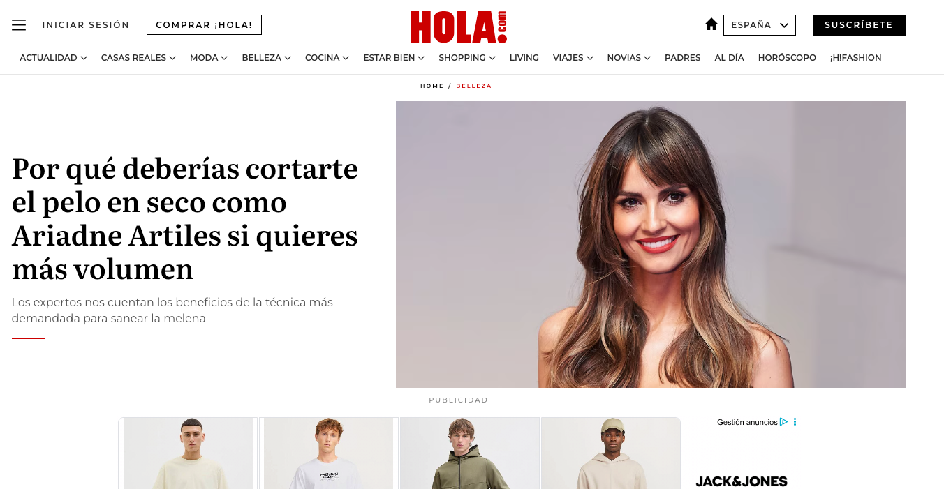 "Por qué deberías cortarte el pelo en seco como Ariadne Artiles si quieres más volumen "