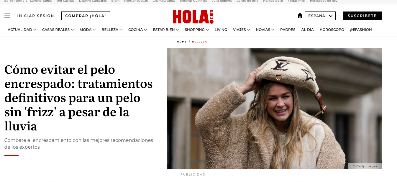 Cómo evitar el pelo encrespado: tratamientos definitivos para un pelo sin 'frizz' a pesar de la lluvia