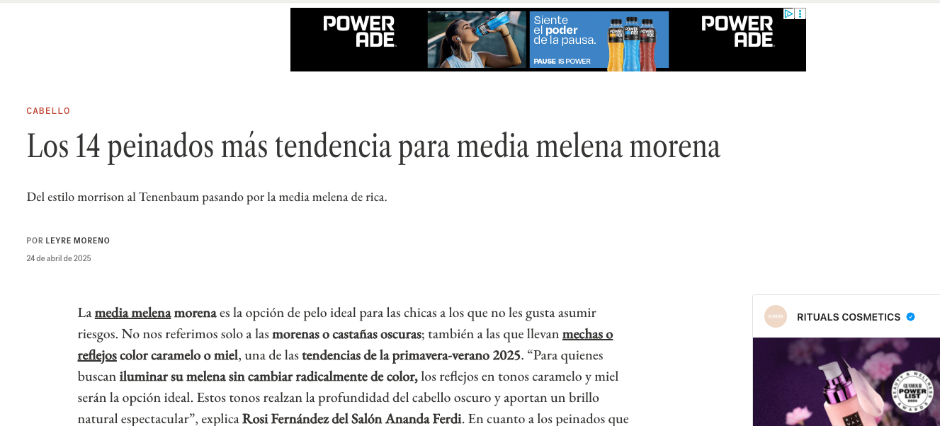Los 14 peinados más tendencia para media melena morena