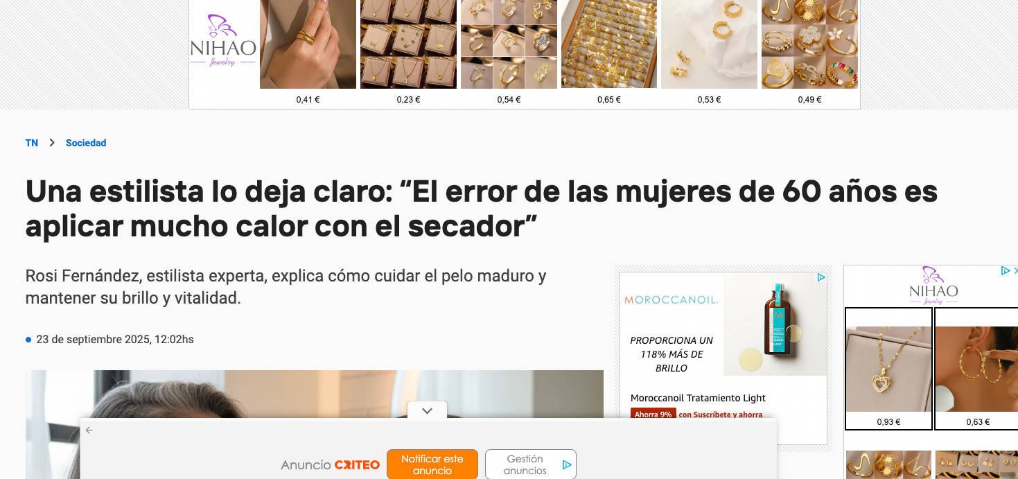 Una estilista lo deja claro: “El error de las mujeres de 60 años es aplicar mucho calor con el secador”