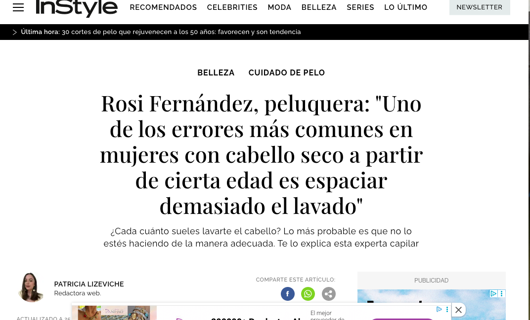 Rosi Fernández, peluquera: “Si quieres que el cabello se vea con reflejos y movimiento, los tintes naturales y, especialmente, los barros, son una alternativa excelente”