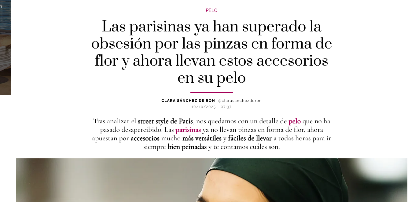 Las parisinas ya han superado la obsesión por las pinzas en forma de flor y ahora llevan estos accesorios en su pelo