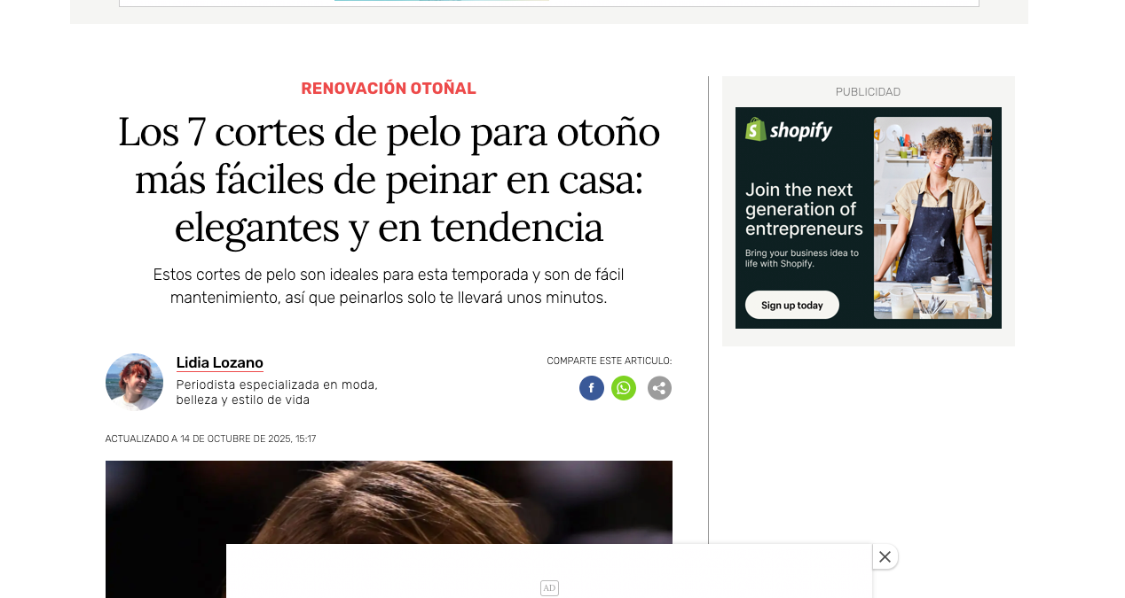 Los 7 cortes de pelo para otoño más fáciles de peinar en casa: elegantes y en tendencia