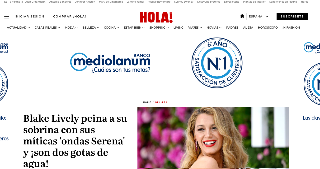 Blake Lively peina a su sobrina con sus míticas 'ondas Serena' y ¡son dos gotas de agua!