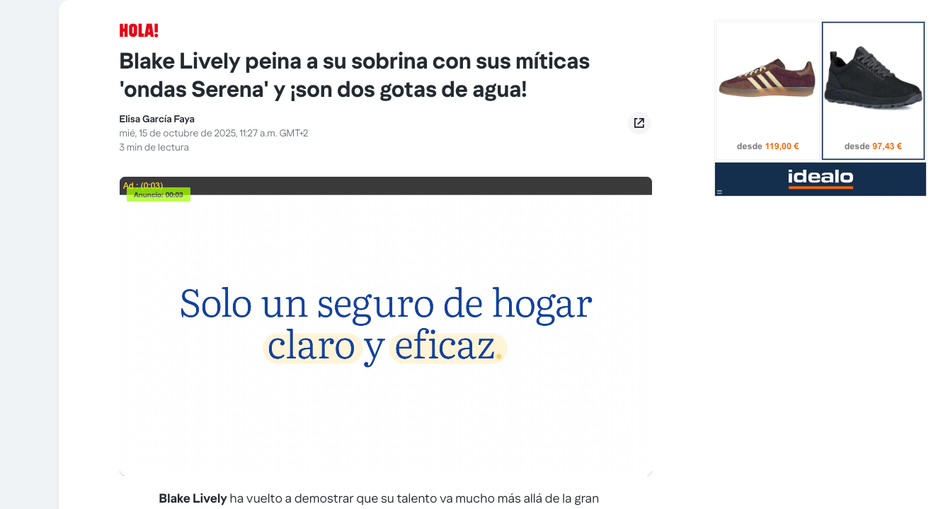 Blake Lively peina a su sobrina con sus míticas 'ondas Serena' y ¡son dos gotas de agua!